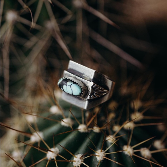Custom handmade Sterling Silver & Turquoise Ring - Picture 6 of 7
